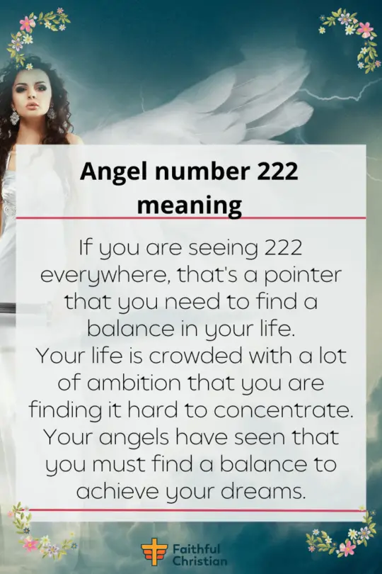 222 Meaning - What does seeing Angel number 222 mean 