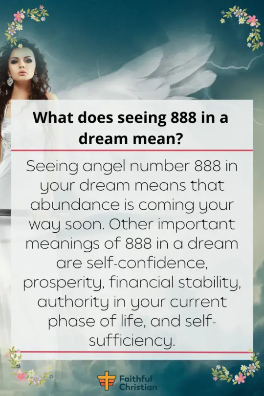 What does seeing 888 in a dream mean?