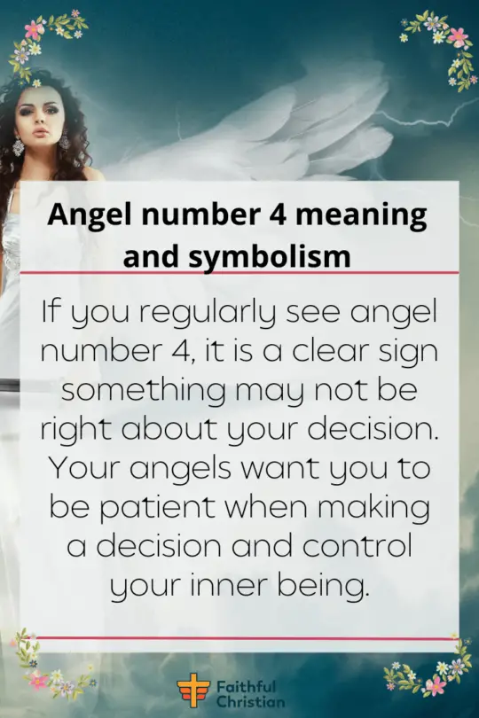 Angel number 4 Spiritual meaning and symbolism 