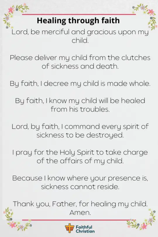 Powerful Healing Prayer for sick Child (with Bible Verses) 