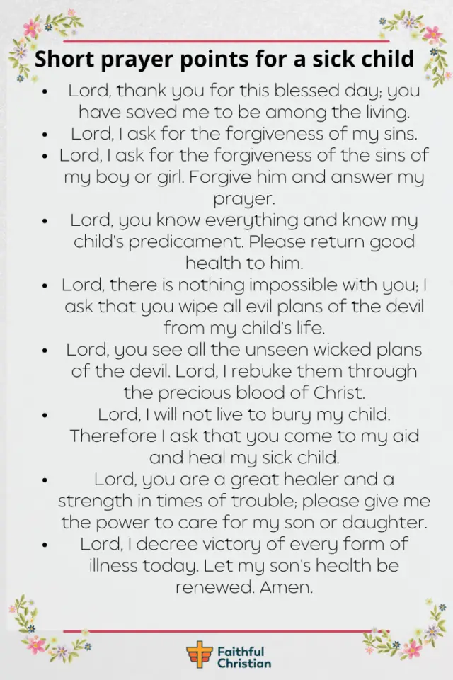 Powerful Healing Prayer for sick Child (with Bible Verses)