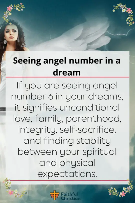 Seeing angel number in a dream