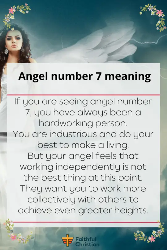 Seeing Angel Number 7 Spiritual meaning and symbolism