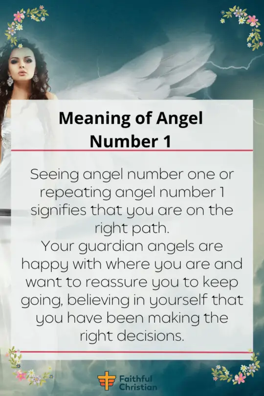 Seeing angel number 1 Spiritual meaning