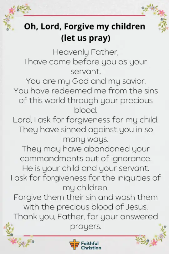Prayer for Encouragement for Children (Sons and daughters)