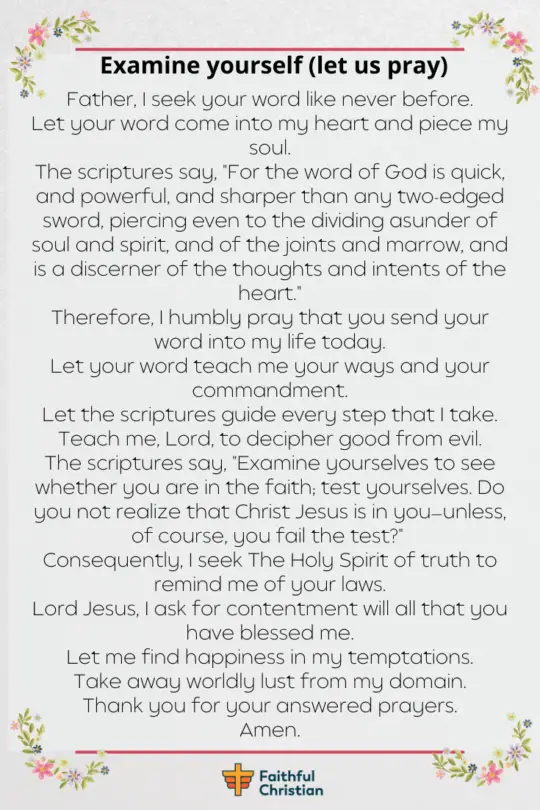 Prayer for Overcoming Temptations, Trials and Vices
