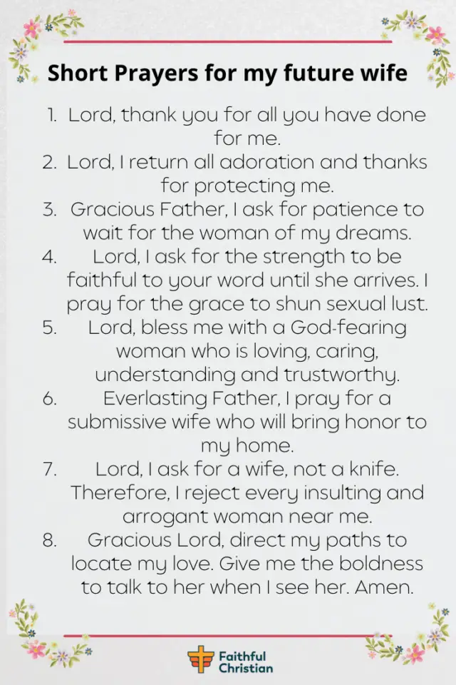 7 Prayers for my future wife (with bible verses)