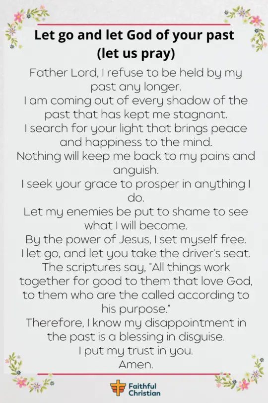Prayer to let go and let God (move on from the past) 
