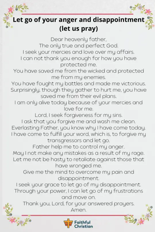 Prayer to let go and let God (move on from the past) 