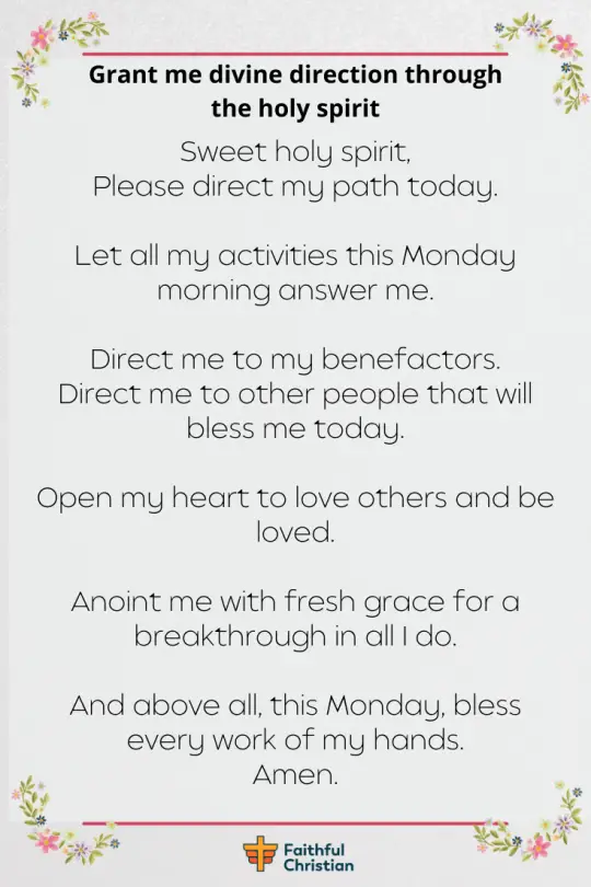 Monday morning prayers For the week (with Bible verses)