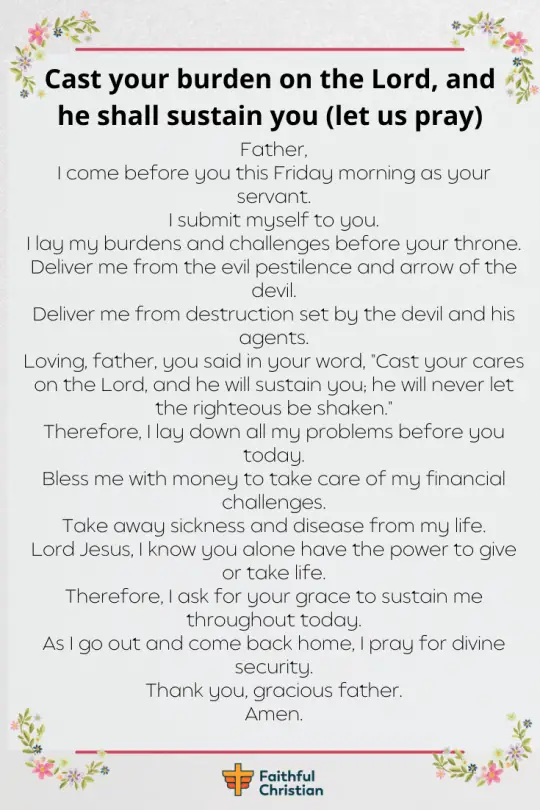 Powerful Friday Morning Prayer with Bible Verses