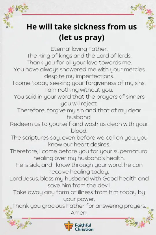 Powerful Prayer for my Husband's Health and Sickness
