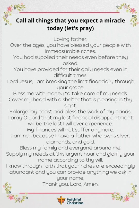 7 Prayers for Financial Miracle and Immediate Breakthrough