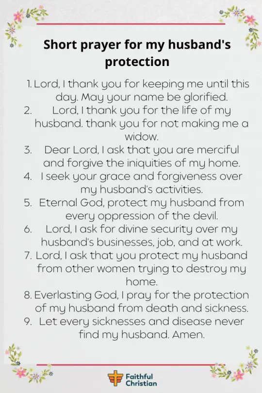 Prayer for my Husband's Protection from temptations