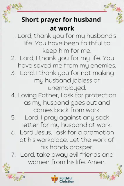 7 Powerful Prayers for my husband at Work, Job and Workplace