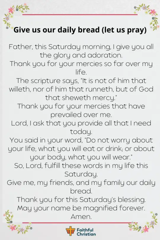 Saturday Morning Prayer for the weekend (with Bible Verses)