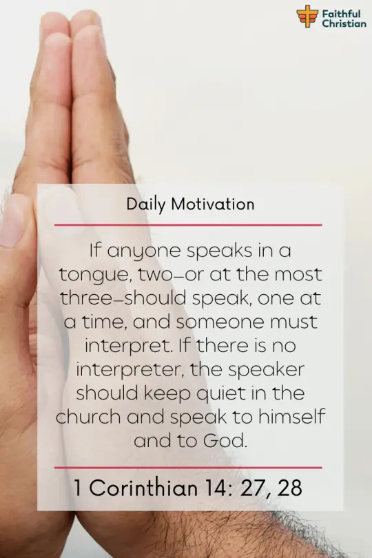 Speaking in Tongues Bible Verses 