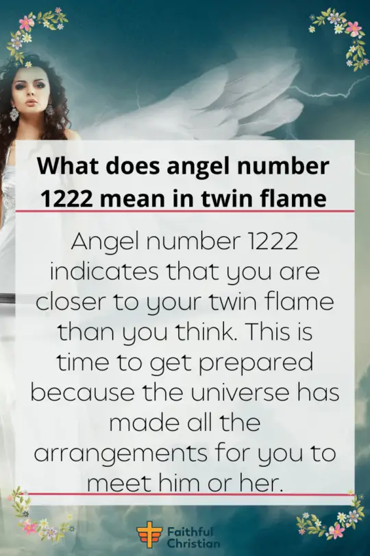 What does angel number 1222 mean in twin flame Journey?