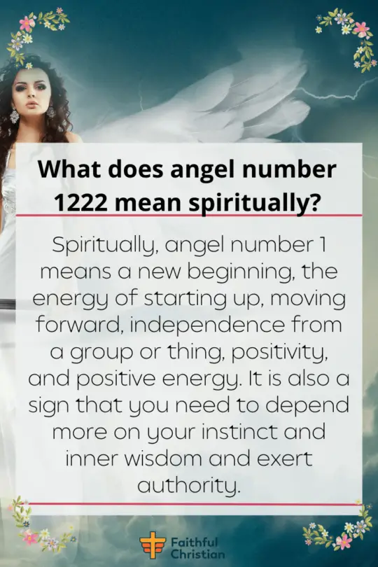 What does angel number 1222 mean spiritually?