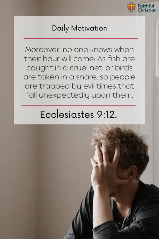 Bible verse for unexpected death Important Scriptures