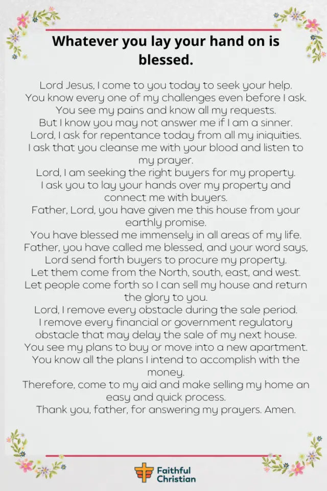 7 Prayers to Sell a House (your Home) with Bible verses