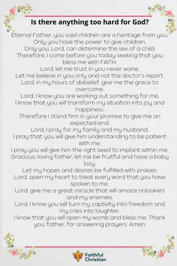 7 Prayers for a baby Boy [Open womb prayer]